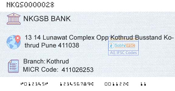 Nkgsb Cooperative Bank Limited KothrudBranch 