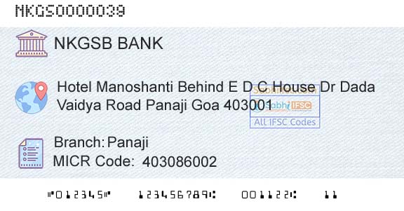 Nkgsb Cooperative Bank Limited PanajiBranch 