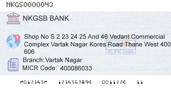 Nkgsb Cooperative Bank Limited Vartak NagarBranch 