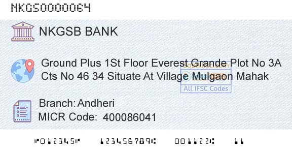 Nkgsb Cooperative Bank Limited AndheriBranch 