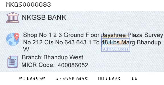 Nkgsb Cooperative Bank Limited Bhandup WestBranch 