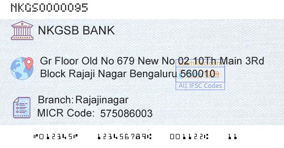 Nkgsb Cooperative Bank Limited RajajinagarBranch 