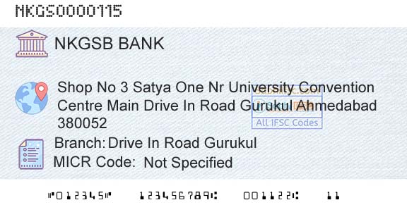 Nkgsb Cooperative Bank Limited Drive In Road GurukulBranch 