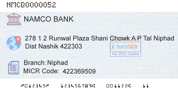 The Nasik Merchants Cooperative Bank Limited NiphadBranch 