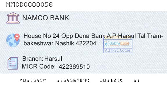 The Nasik Merchants Cooperative Bank Limited HarsulBranch 