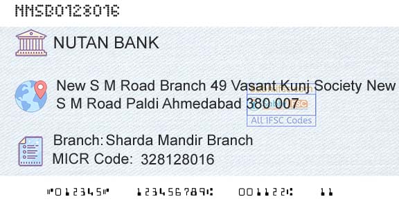 Nutan Nagarik Sahakari Bank Limited Sharda Mandir BranchBranch 