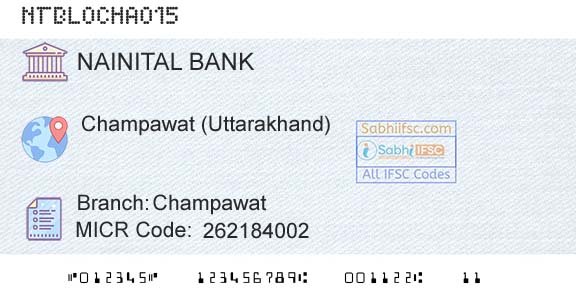 The Nainital Bank Limited ChampawatBranch 