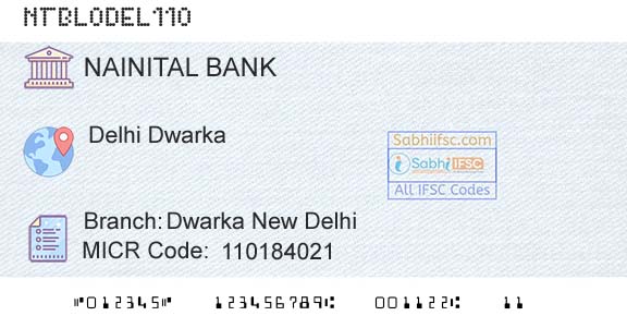The Nainital Bank Limited Dwarka New DelhiBranch 