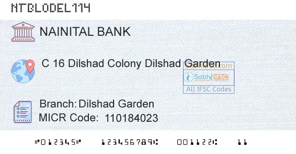 The Nainital Bank Limited Dilshad GardenBranch 