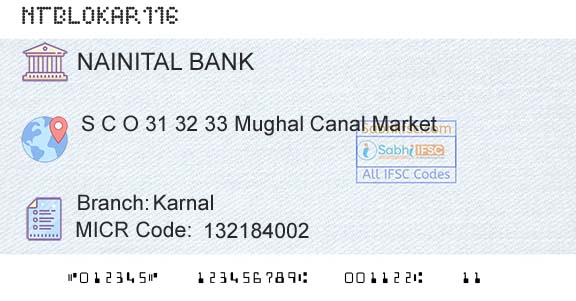The Nainital Bank Limited KarnalBranch 