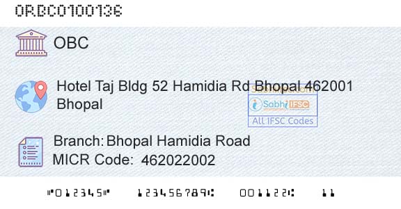 Oriental Bank Of Commerce Bhopal Hamidia RoadBranch 