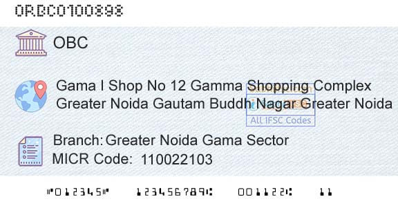 Oriental Bank Of Commerce Greater Noida Gama SectorBranch 