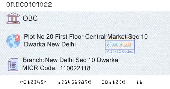 Oriental Bank Of Commerce New Delhi Sec 10 DwarkaBranch 