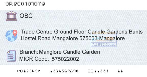 Oriental Bank Of Commerce Manglore Candle GardenBranch 