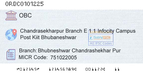 Oriental Bank Of Commerce Bhubneshwar Chandrashekhar PurBranch 