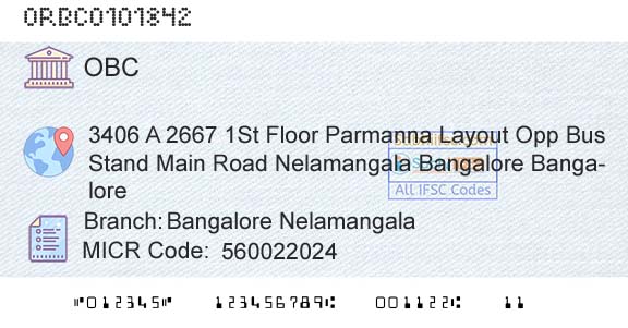 Oriental Bank Of Commerce Bangalore NelamangalaBranch 