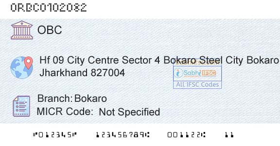 Oriental Bank Of Commerce BokaroBranch 