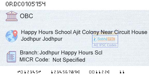 Oriental Bank Of Commerce Jodhpur Happy Hours SclBranch 