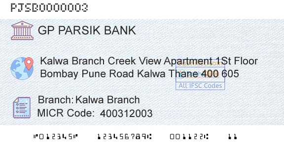 G P Parsik Bank Kalwa BranchBranch 