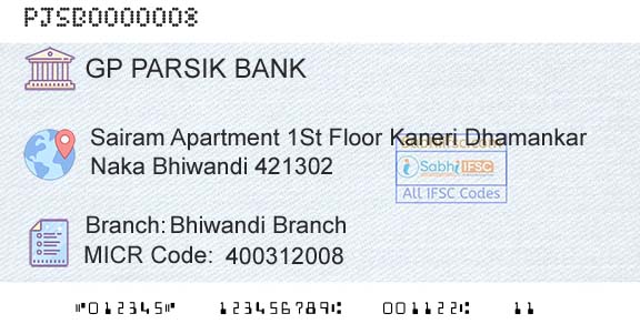 G P Parsik Bank Bhiwandi BranchBranch 