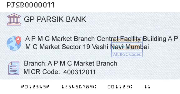 G P Parsik Bank A P M C Market BranchBranch 