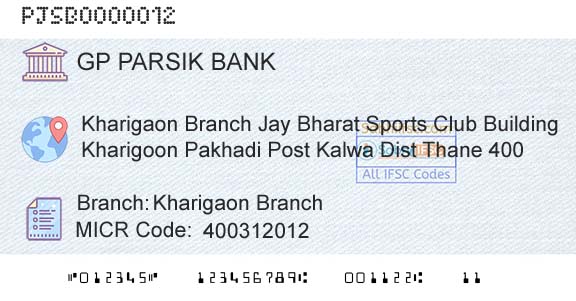 G P Parsik Bank Kharigaon BranchBranch 
