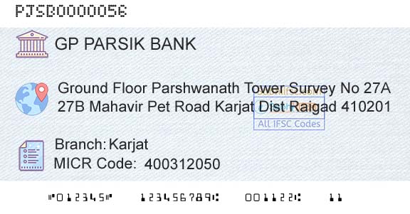 G P Parsik Bank KarjatBranch 