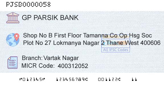 G P Parsik Bank Vartak NagarBranch 