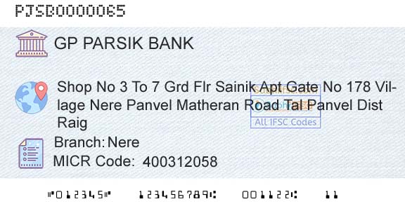 G P Parsik Bank NereBranch 