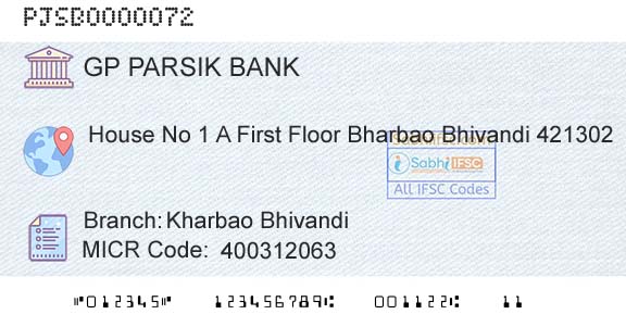 G P Parsik Bank Kharbao BhivandiBranch 