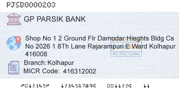 G P Parsik Bank KolhapurBranch 