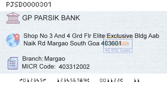 G P Parsik Bank MargaoBranch 