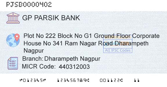 G P Parsik Bank Dharampeth NagpurBranch 