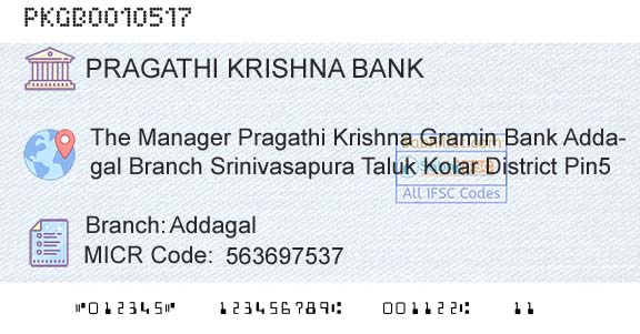 Karnataka Gramin Bank AddagalBranch 