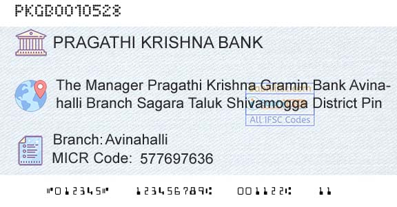 Karnataka Gramin Bank AvinahalliBranch 
