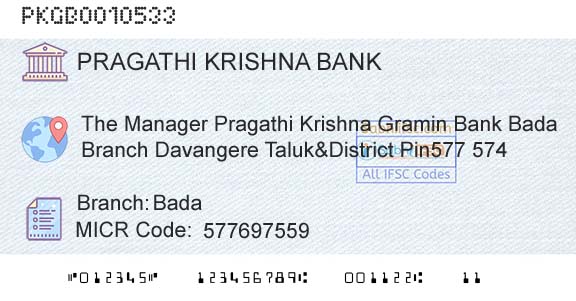 Karnataka Gramin Bank BadaBranch 