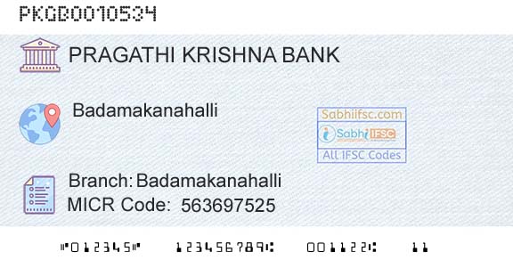Karnataka Gramin Bank BadamakanahalliBranch 