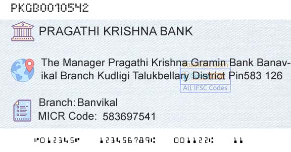 Karnataka Gramin Bank BanvikalBranch 