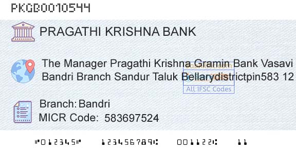 Karnataka Gramin Bank BandriBranch 