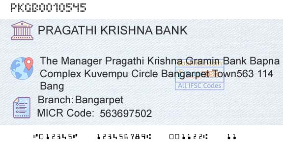 Karnataka Gramin Bank BangarpetBranch 