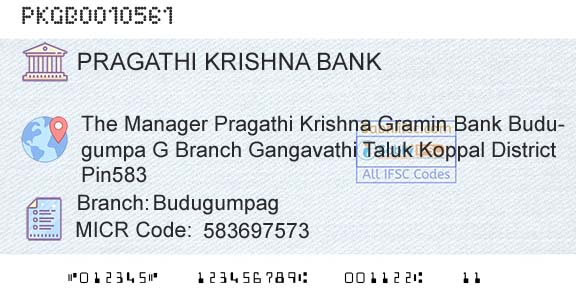 Karnataka Gramin Bank BudugumpagBranch 