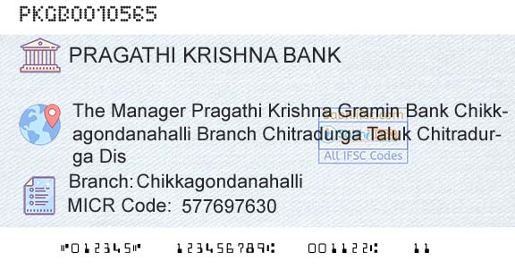 Karnataka Gramin Bank ChikkagondanahalliBranch 
