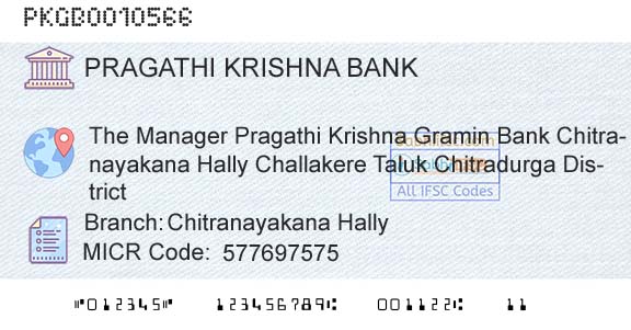 Karnataka Gramin Bank Chitranayakana HallyBranch 
