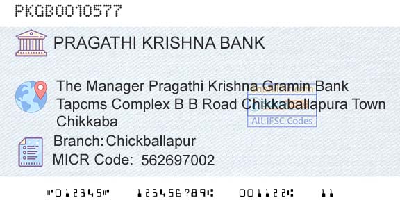 Karnataka Gramin Bank ChickballapurBranch 