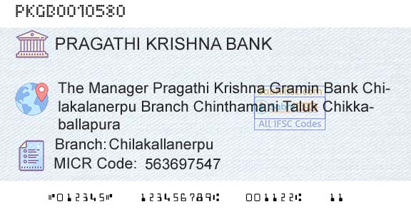Karnataka Gramin Bank ChilakallanerpuBranch 