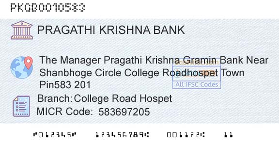 Karnataka Gramin Bank College Road HospetBranch 