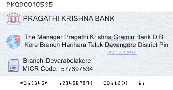 Karnataka Gramin Bank DevarabelakereBranch 