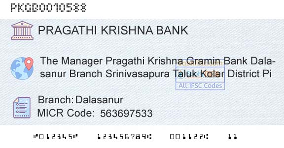 Karnataka Gramin Bank DalasanurBranch 