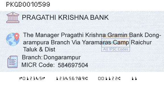 Karnataka Gramin Bank DongarampurBranch 