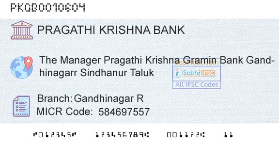 Karnataka Gramin Bank Gandhinagar RBranch 